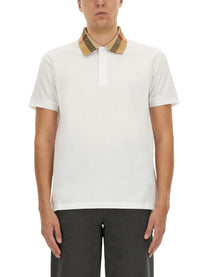 Burberry Men's Cotton Pique Polo White
