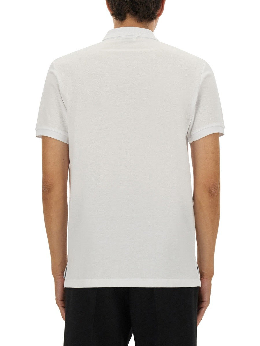 Moschino Men's Cotton Pique Polo White