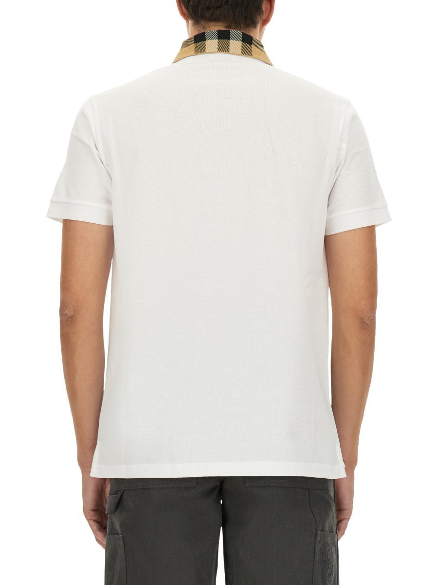 Burberry Men's Cotton Pique Polo White