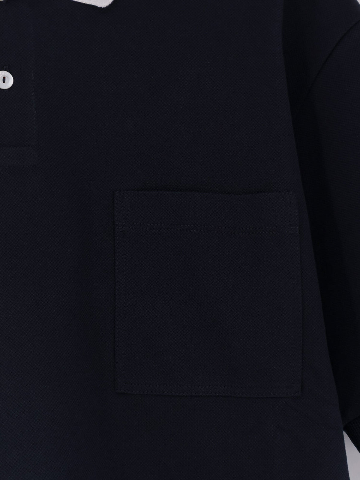 Gucci Men's Cotton Piquet Polo Shirt Black, view 5