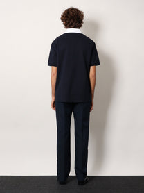 Gucci Men's Cotton Piquet Polo Shirt Black, view 3