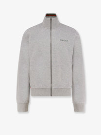 Gucci Men's Cotton Piquet Sweatshirt Grey
