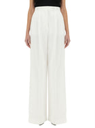 Givenchy Women's Cotton Pleated Pants White