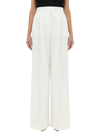 Givenchy Women's Cotton Pleated Pants White