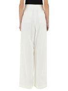 Givenchy Women's Cotton Pleated Pants White, view 3