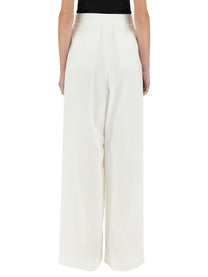 Givenchy Women's Cotton Pleated Pants White