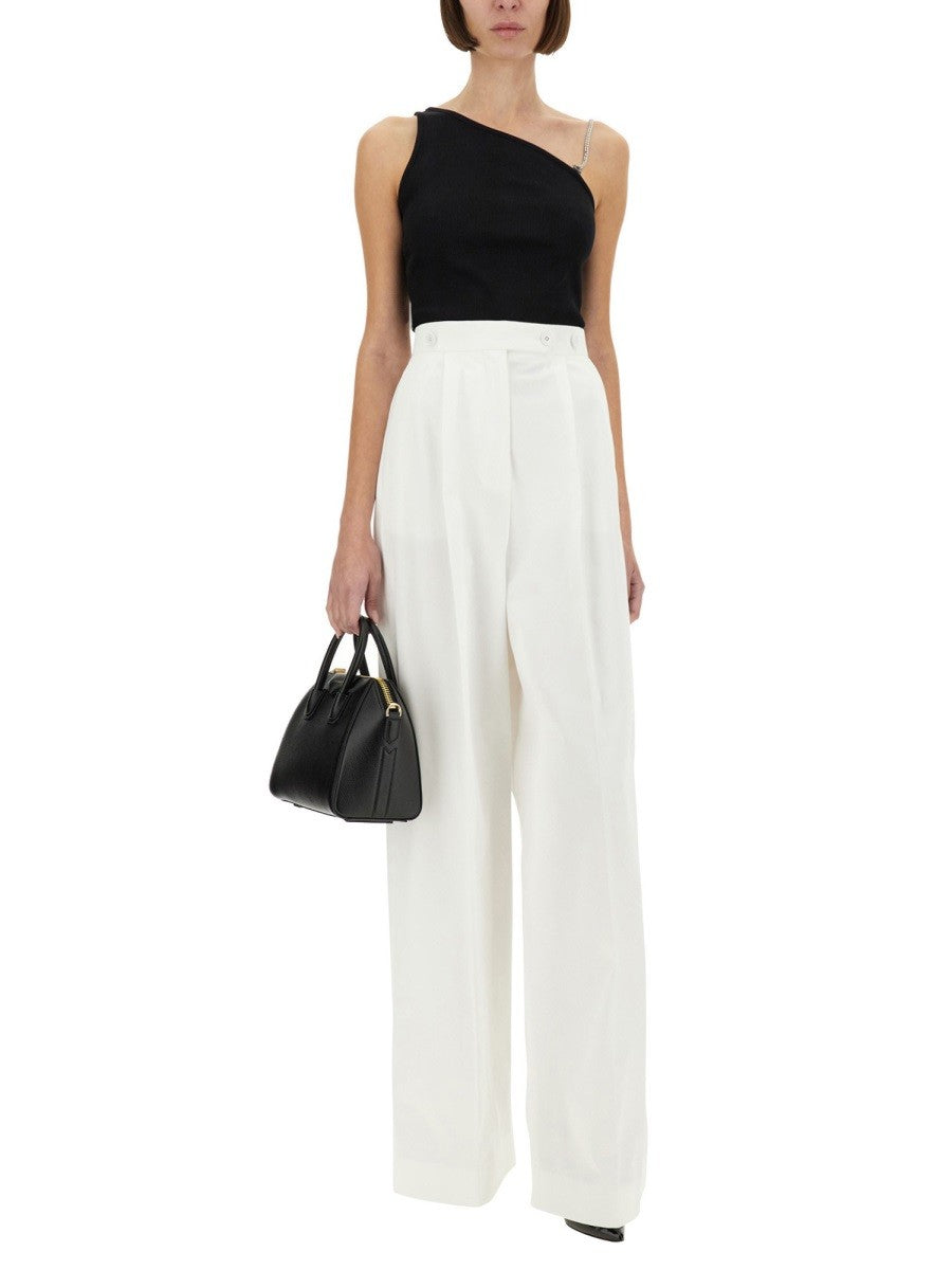 Givenchy Women's Cotton Pleated Pants White