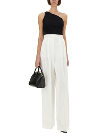 Givenchy Women's Cotton Pleated Pants White
