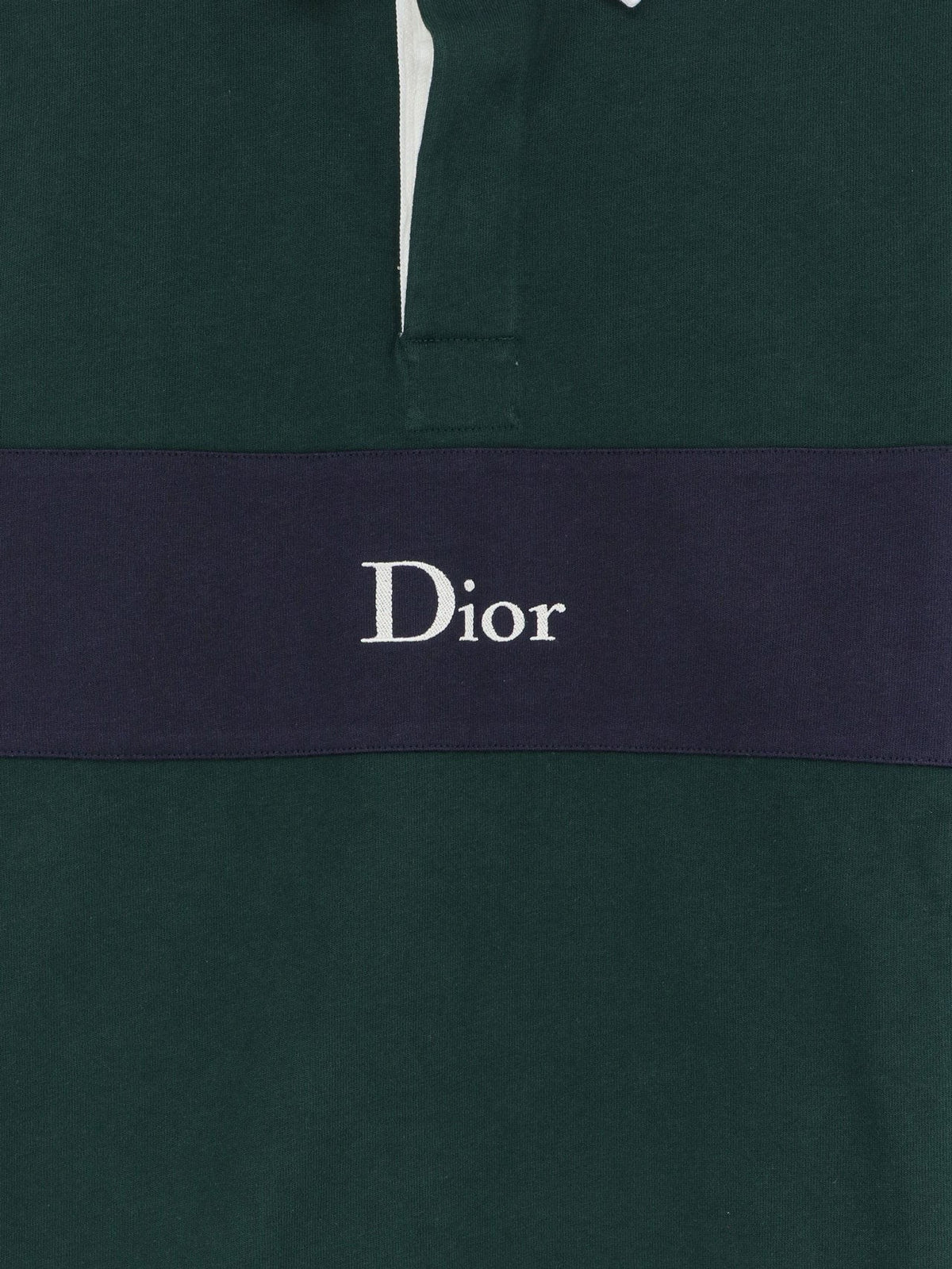 Dior Men's Cotton Polo Rugby vert, view 3
