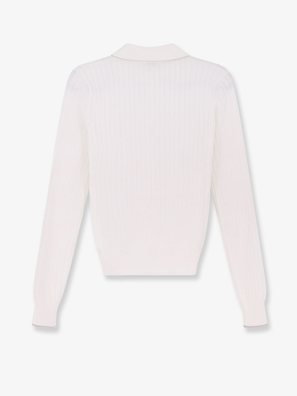Brunello Cucinelli Women's Cotton Polo Shirt PLATINO