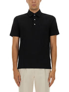 Zegna Men's Cotton Polo Shirt Black