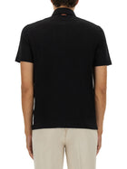 Zegna Men's Cotton Polo Shirt Black, view 3
