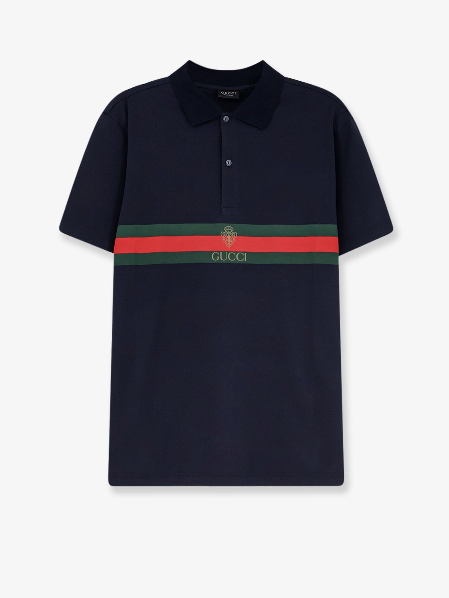 Gucci Men's Cotton Polo Shirt Blue