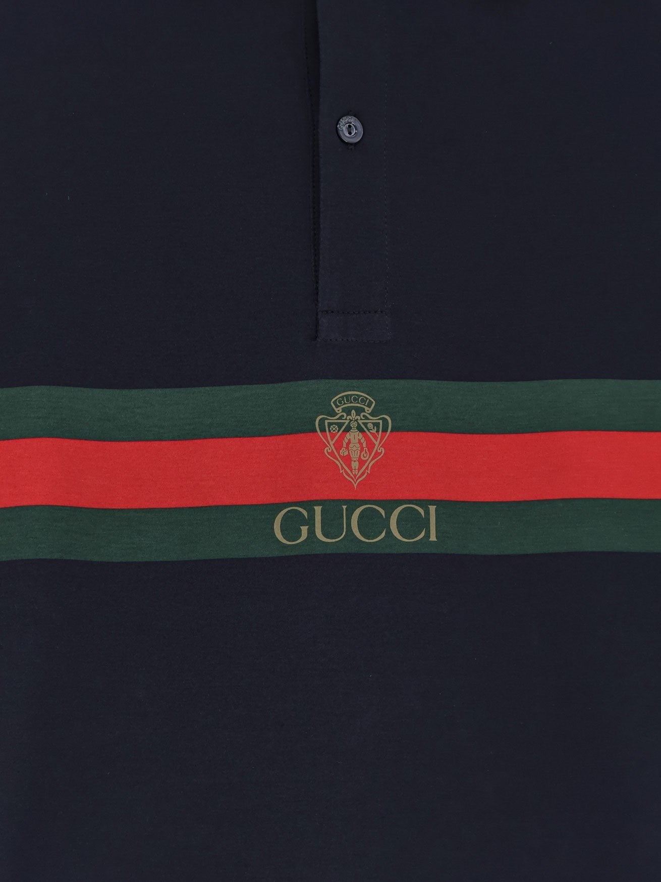 Gucci Men's Cotton Polo Shirt Blue