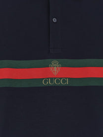 Gucci Men's Cotton Polo Shirt Blue