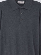 Brunello Cucinelli Men's Cotton Polo Shirt Piombo