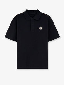 Moncler Men's Cotton Polo Shirt Black