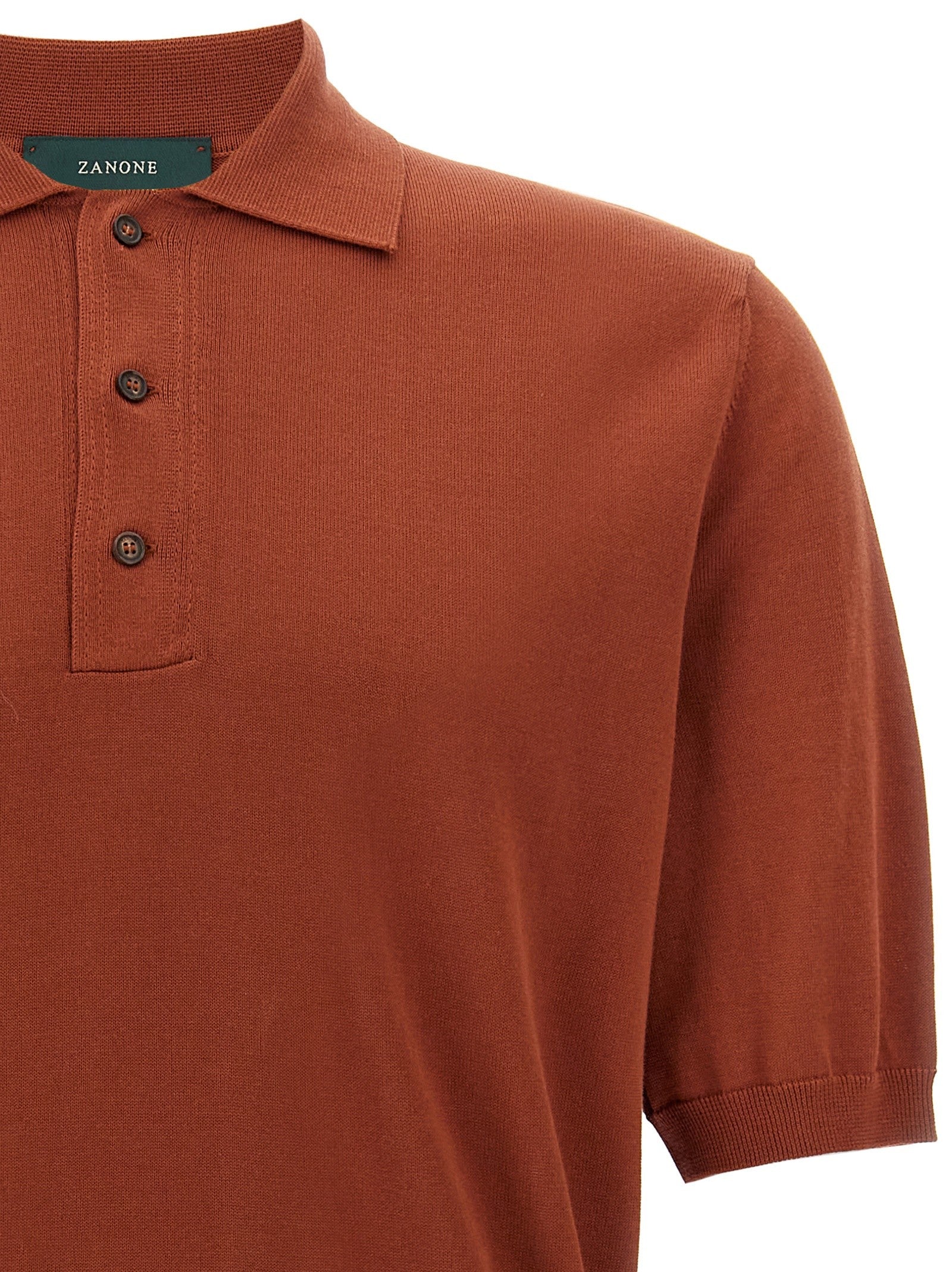 Zanone Cotton Polo Shirt Red
