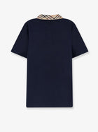 Burberry Men's Cotton Polo Shirt Blue, view 2