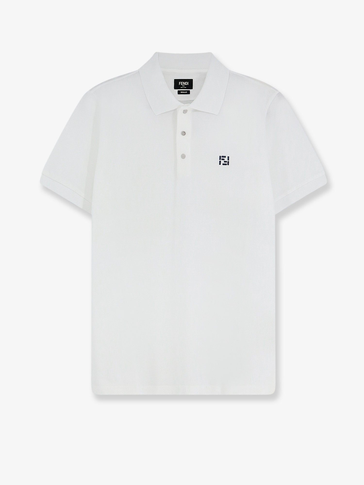 Fendi Men's FF Selleria Polo Shirt White