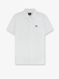 Fendi Men's FF Selleria Polo Shirt White