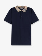 Burberry Men's Cotton Polo Shirt Blue