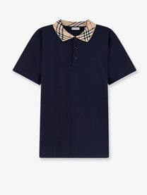 Burberry Men's Cotton Polo Shirt Blue
