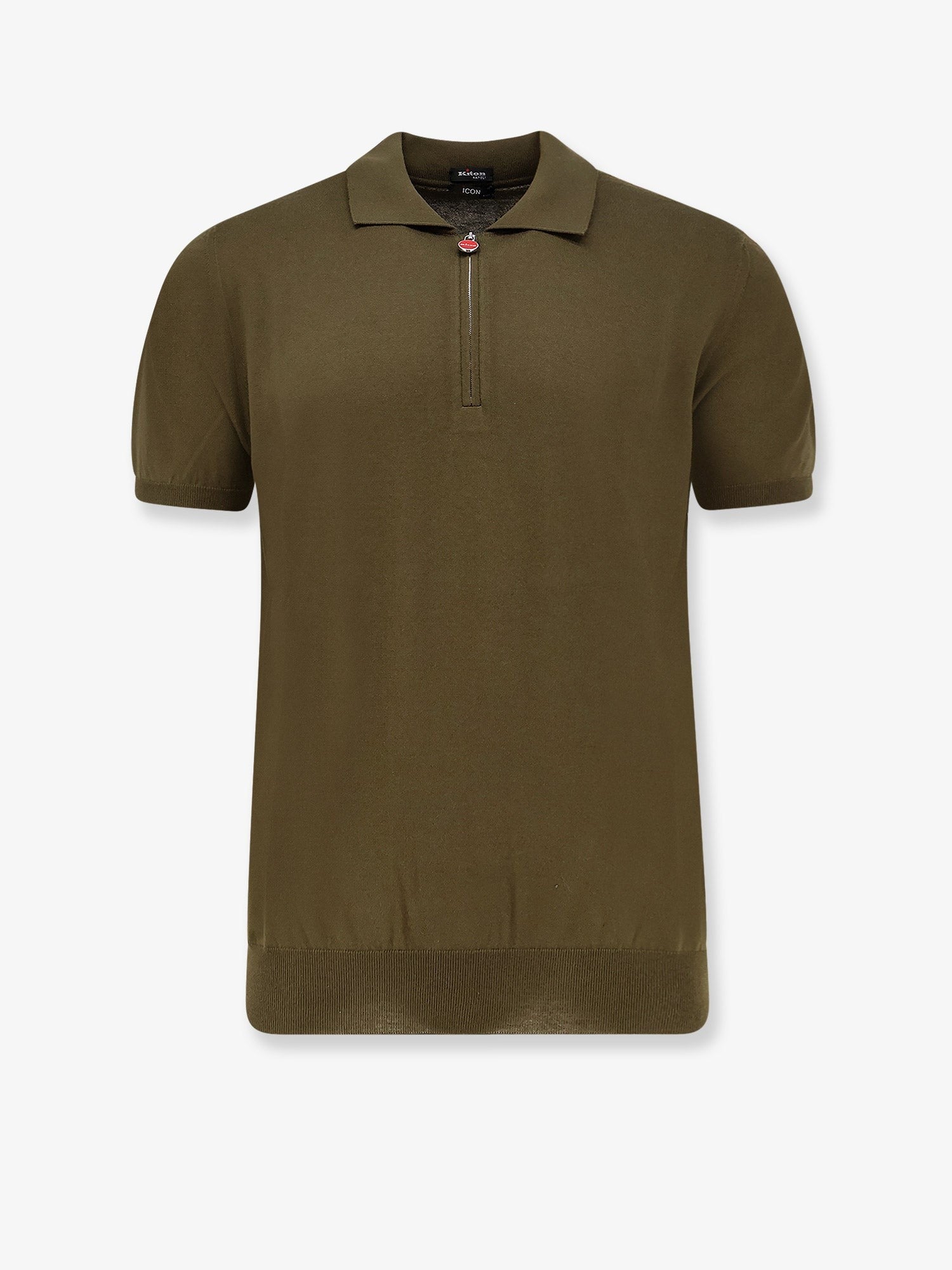 Kiton Men's Cotton Polo Shirt Green
