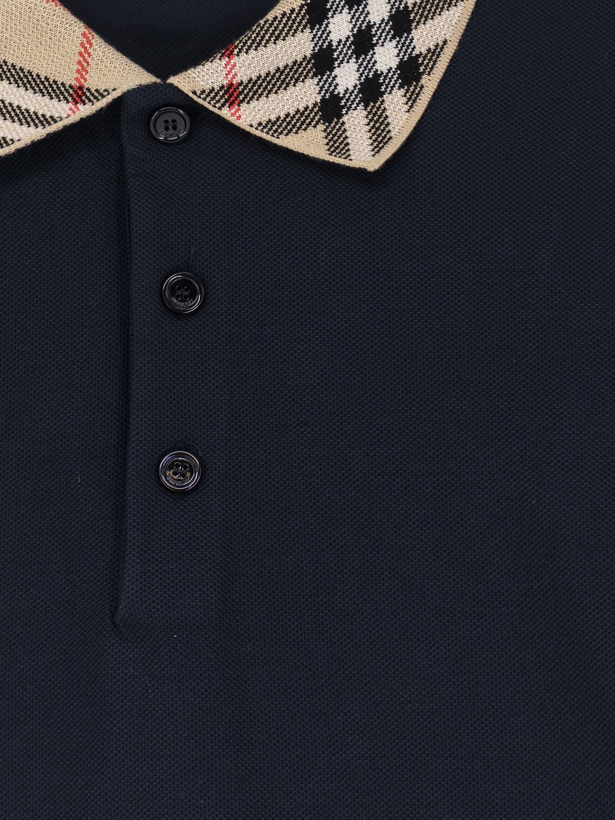 Burberry Men's Cotton Polo Shirt Blue