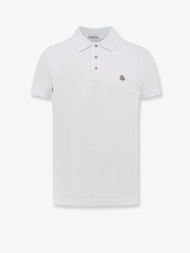 Moncler Men's Cotton Polo Shirt White