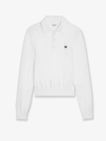 Celine Women's Cotton Polo Shirt White