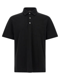Zegna Cotton Polo Shirt Black