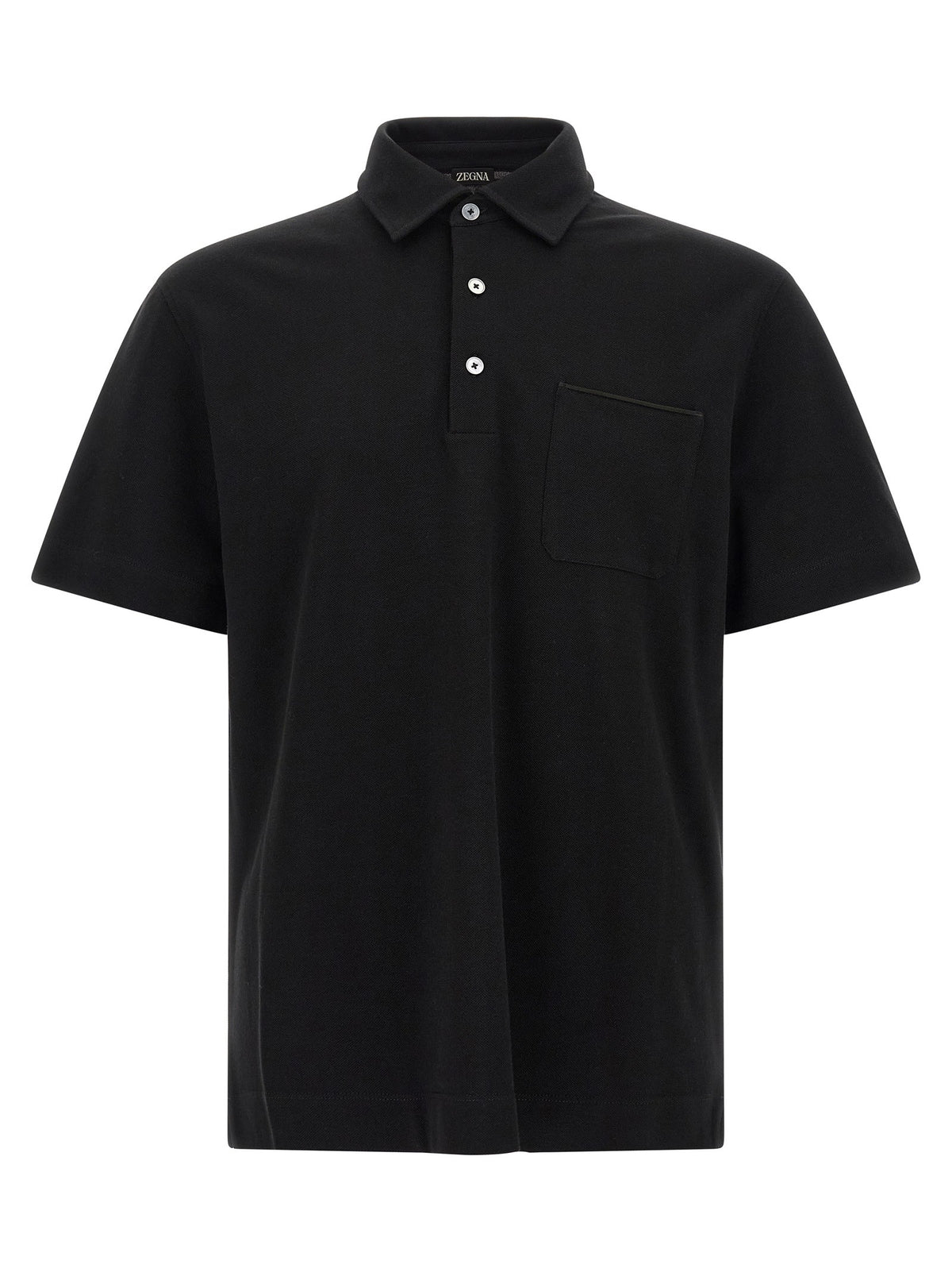Zegna Cotton Polo Shirt Black