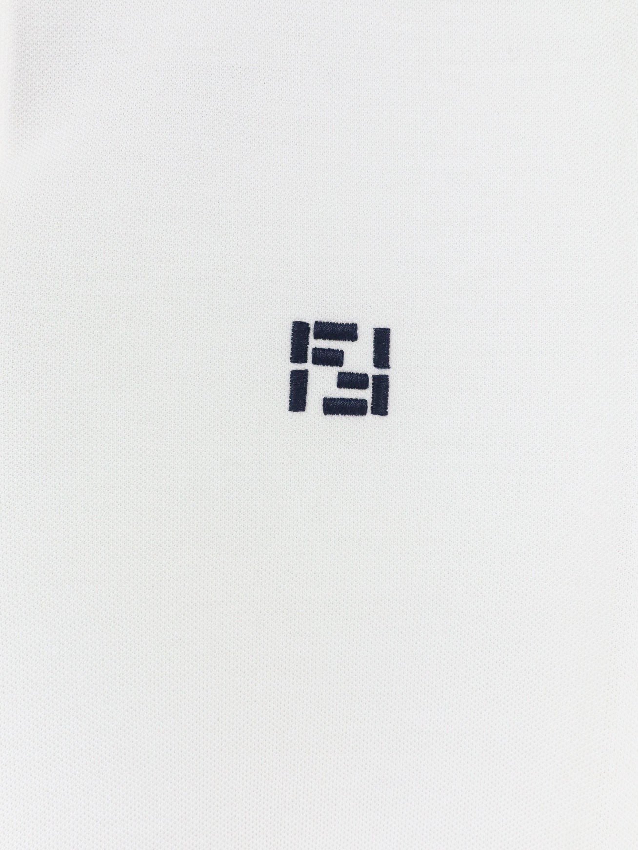 Fendi Men's FF Selleria Polo Shirt White