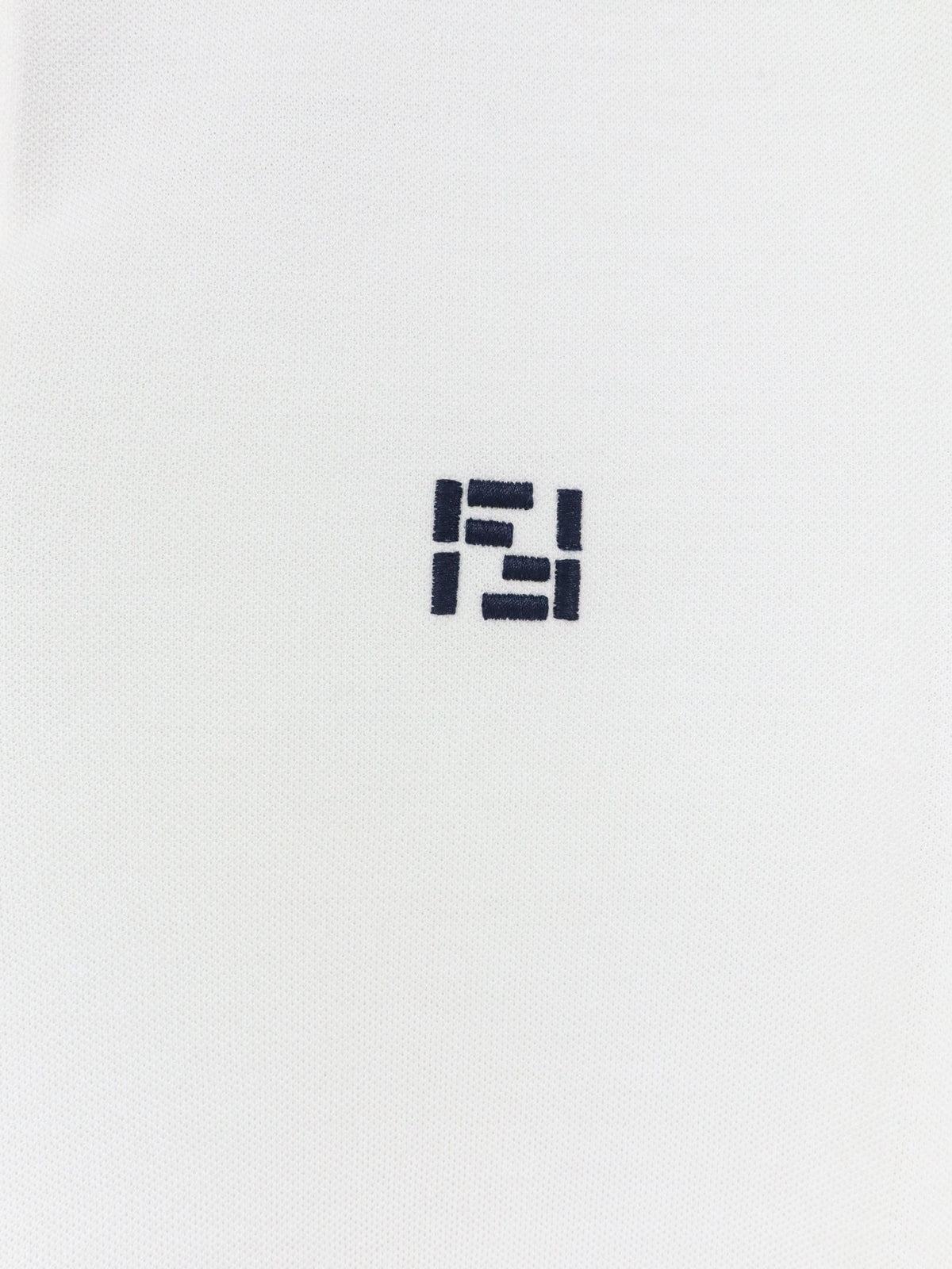 Fendi Men's FF Selleria Polo Shirt White, view 3