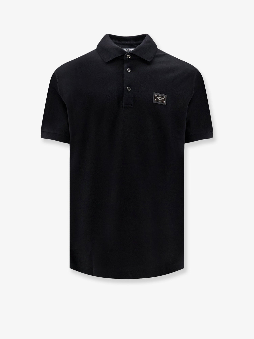 Dolce &amp; Gabbana Men's Plate Polo Shirt Black
