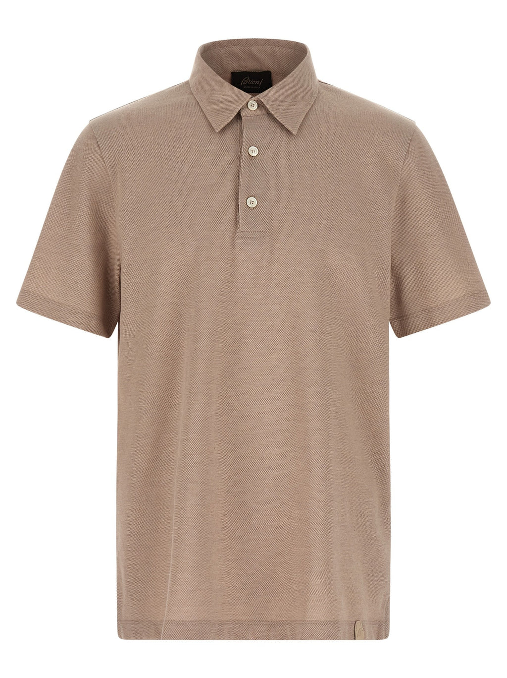 Brioni Cotton Polo Shirt Beige