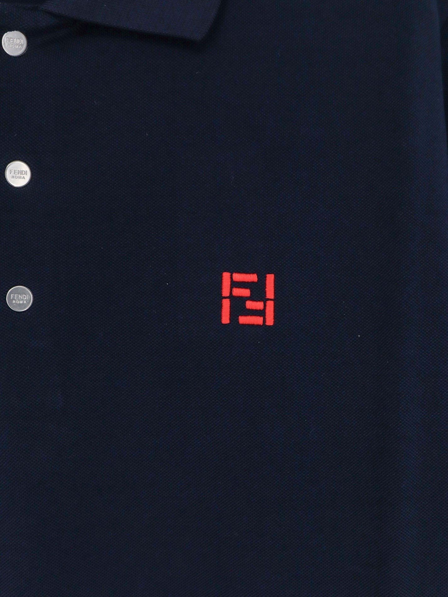 Fendi Men's FF Selleria Polo Shirt Blue