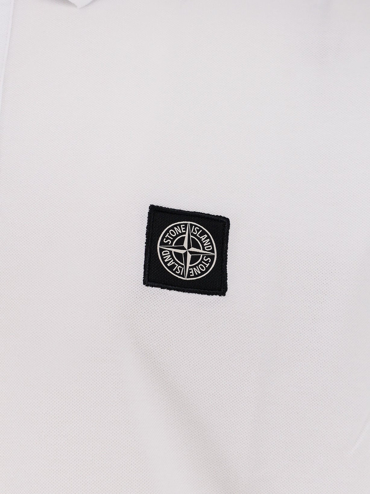 Stone Island Men's Cotton Polo Shirts White, view 3