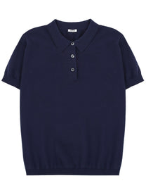Aspesi Women's Cotton Polo Blue Aspesi