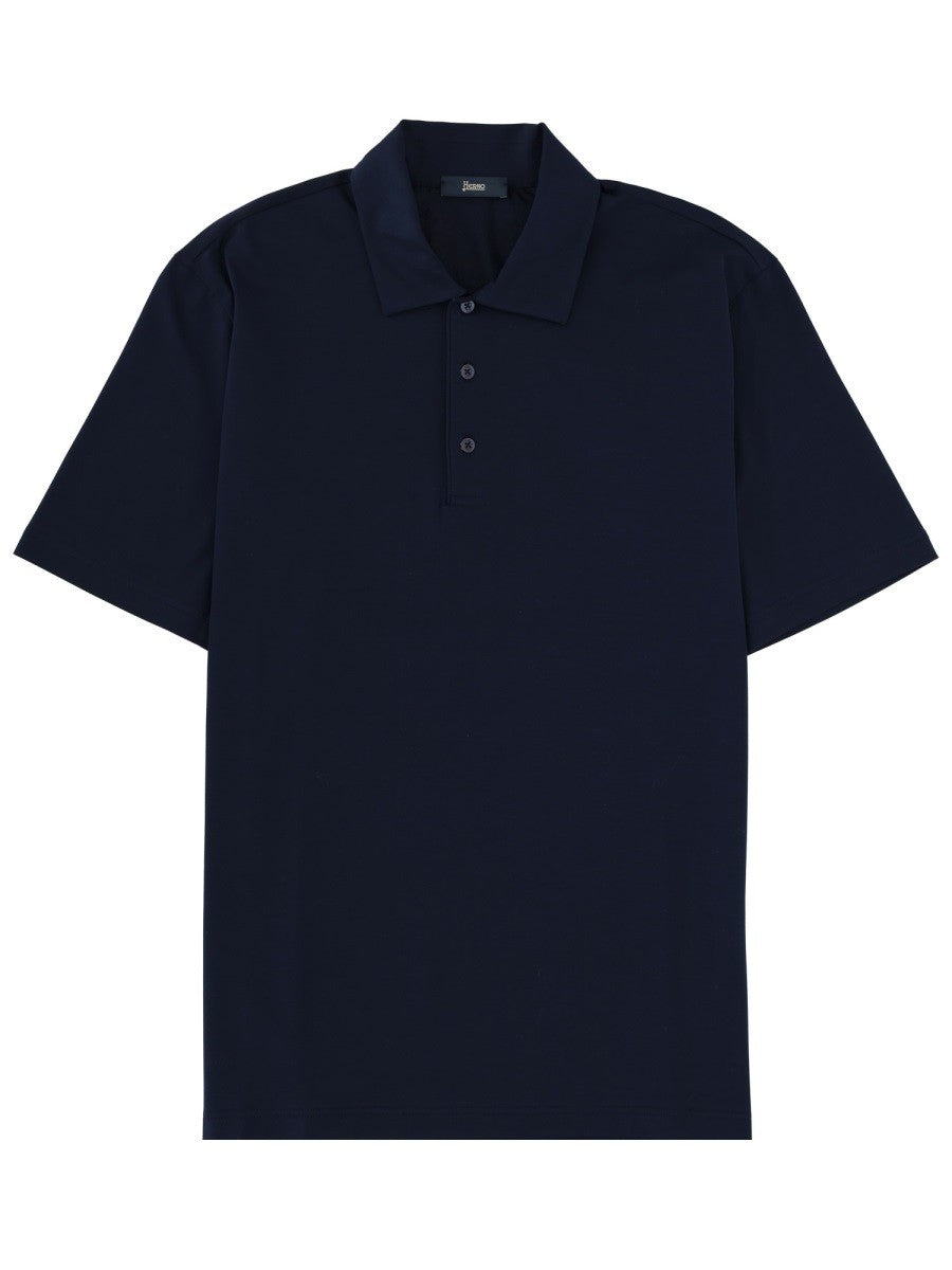 Herno Men's Cotton Polo Blue