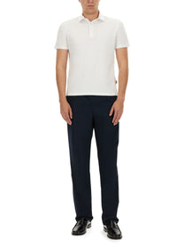 ASPESI Men's Cotton Polo White ASPESI