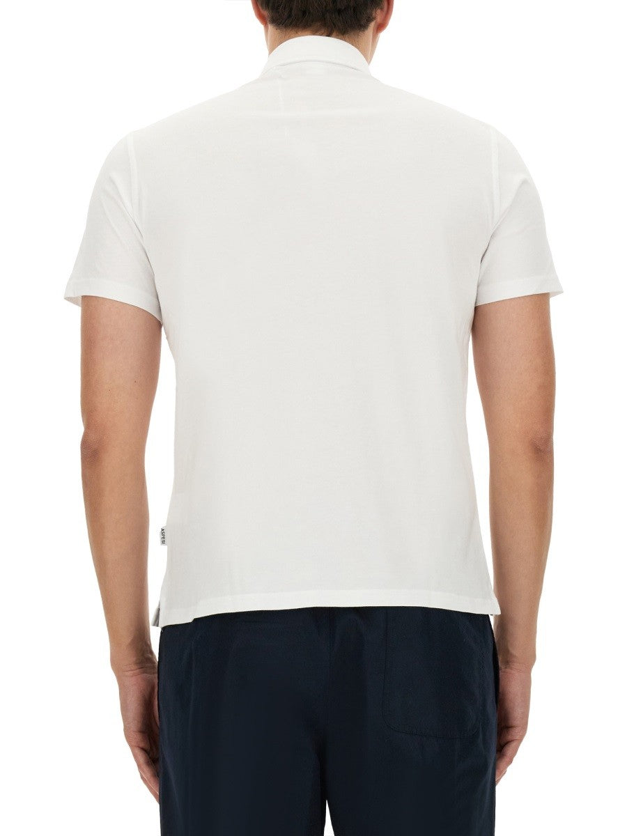 ASPESI Men's Cotton Polo White ASPESI
