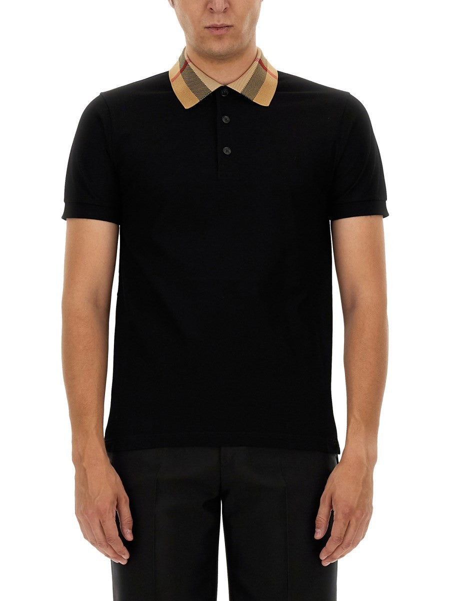 Burberry Men's Cotton Polo Black