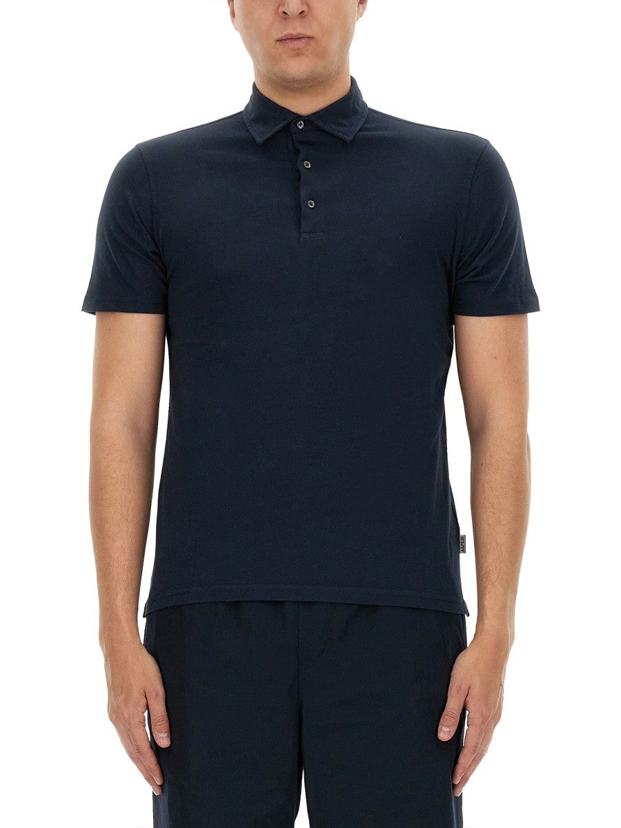 Aspesi Men's Cotton Polo Blue Aspesi