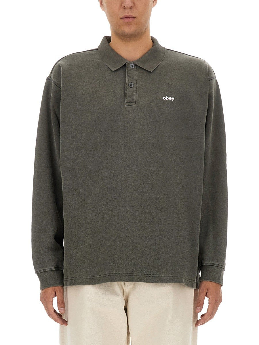 Obey Men's Cotton Polo Black Obey