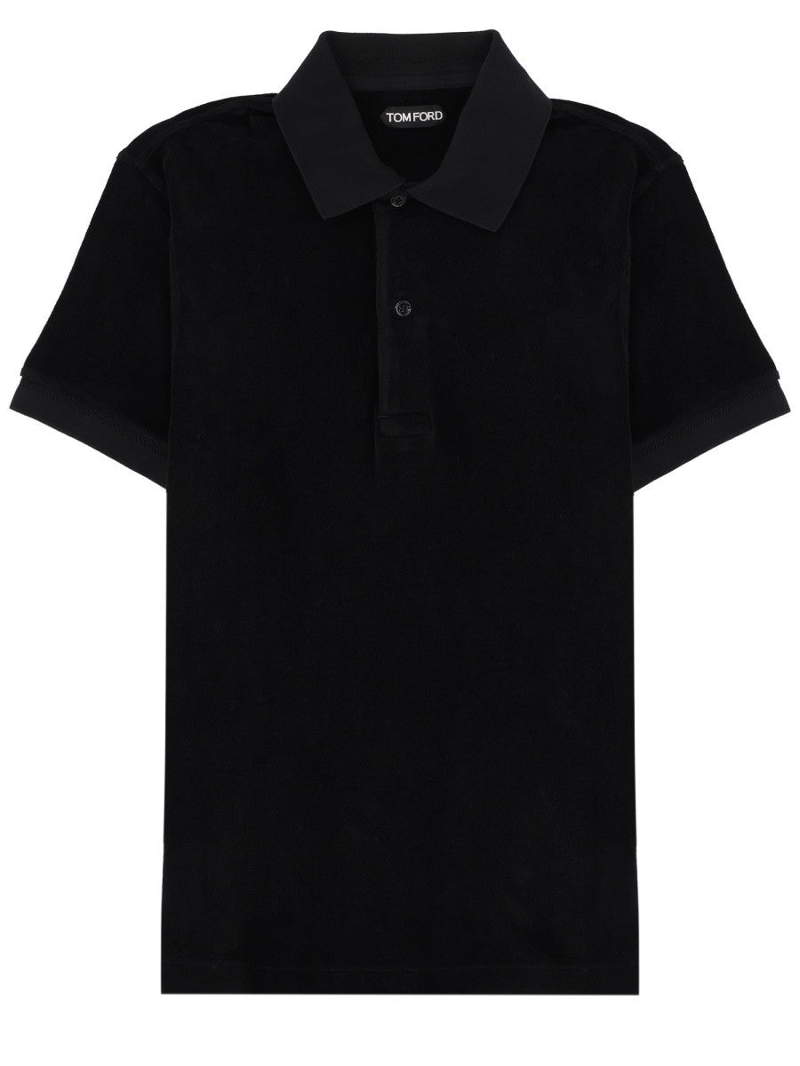 Tom Ford Men's Cotton Polo Black