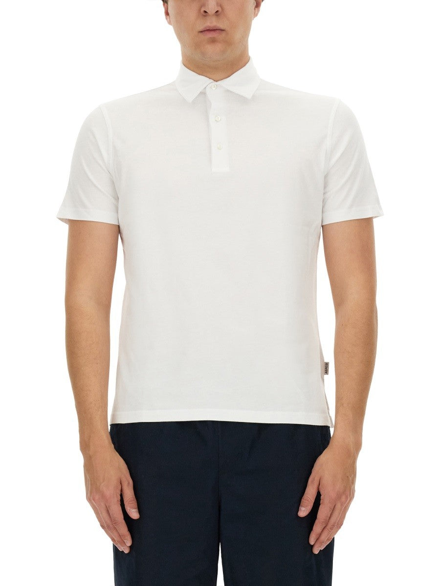 ASPESI Men's Cotton Polo White ASPESI