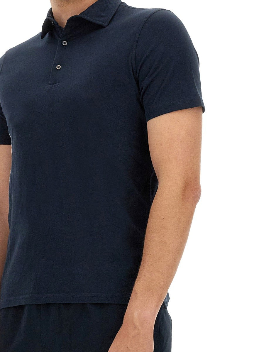 Aspesi Men's Cotton Polo Blue Aspesi