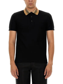 Burberry Men's Cotton Polo Black